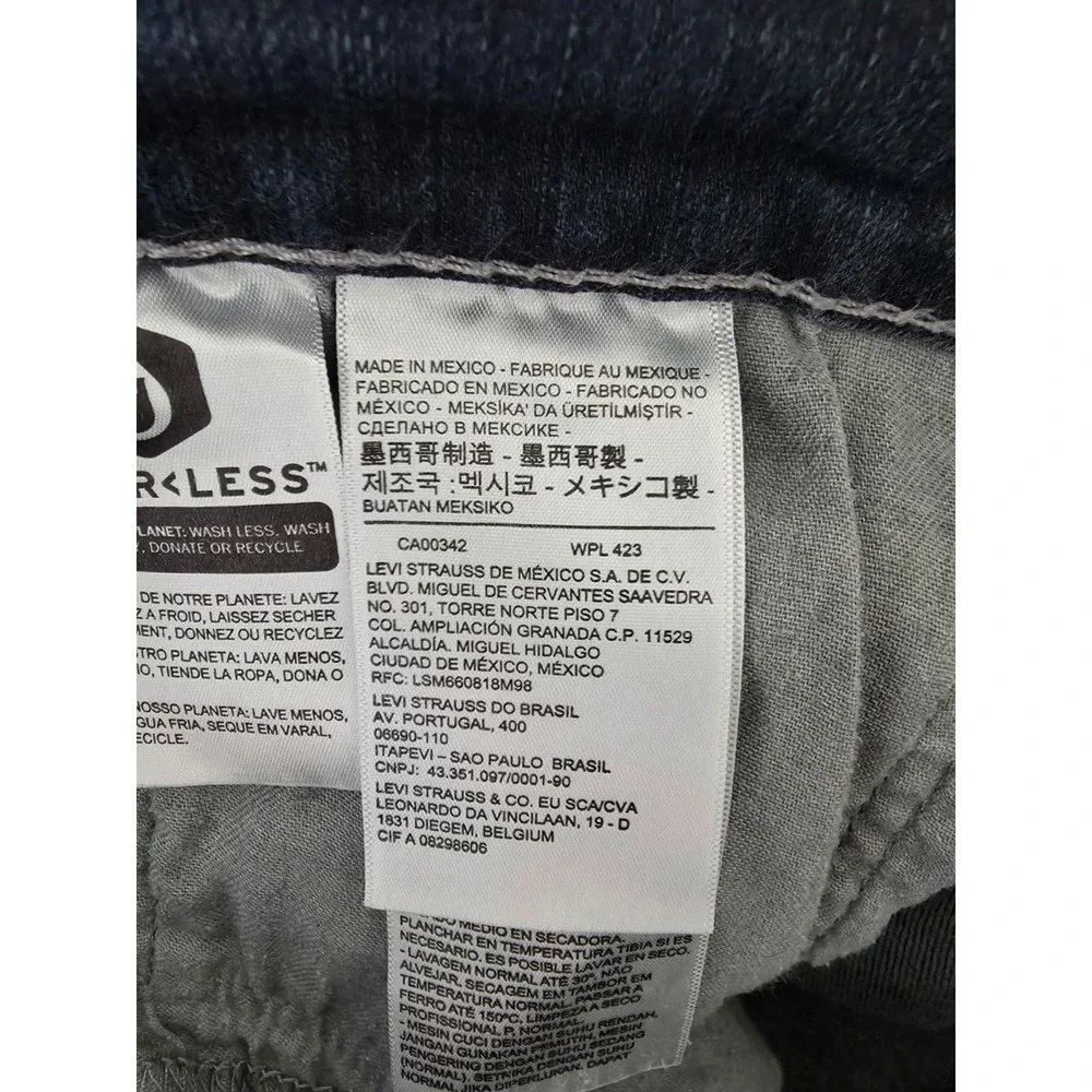 Levis 559‎ Jeans Mens 46 X 32 Blue Relaxed Fit Straight Whiskers Tag 44x32